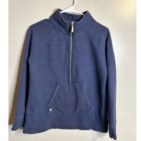 Lilly Pulitzer half zip Navy Pullover, Size Small - Picture 1 of 5